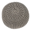 Set di 3 pouf - Sgabello/cuscino da pavimento in maglia diametro 55 cm - Aspetto a maglia grossa
