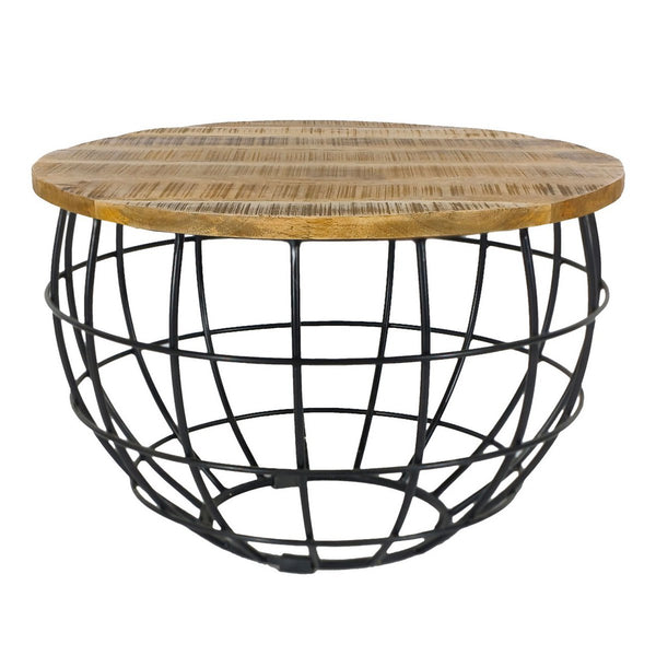 Side table sustainable coffee table coffee table round Lexington ø 55 cm solid metal frame