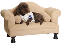 Dog sofa with 2 armrests - beige - dog basket