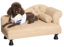 Dog sofa with 1 armrest - beige - dog basket