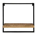 Hanging shelf - wall shelf - bookshelf - Dock metal frame black - Measures 50x50x25 cm