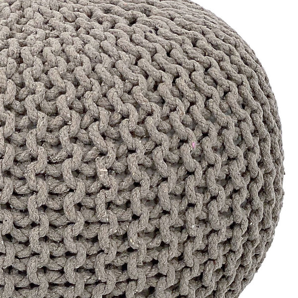 Set di 3 pouf - Sgabello/cuscino da pavimento in maglia diametro 55 cm - Aspetto a maglia grossa
