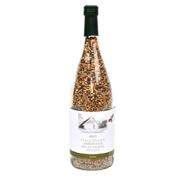 Mangime per uccelli - Bottiglie di vino con mangime per uccelli - adatte per la mangiatoia "Wine & your".