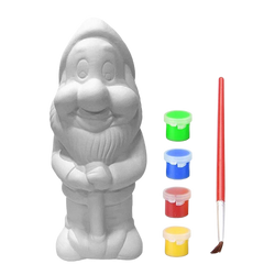 Nano da giardino con set da pittura - Decora il tuo gnomo da giardino - Fallo insieme al set dei nipoti