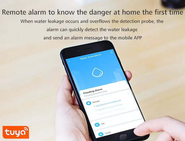 Allarme per perdite d'acqua - Allarme allagamento e livello dell'acqua - Allarme acustico e luminoso - WIFI con allarme per il tuo cellulare