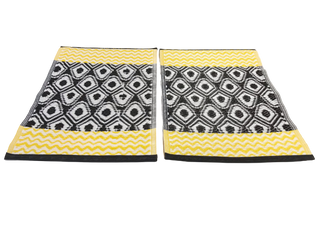 Compra giallo-nero-bianco Tovagliette all&#39;americana - 40 x 60 cm - Al chiuso, in terrazza, in spiaggia o in campeggio