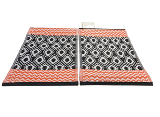 Compra arancio-nero-bianco Tovagliette all&#39;americana - 40 x 60 cm - Al chiuso, in terrazza, in spiaggia o in campeggio