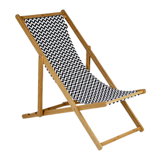 Sedia da esterno - Sedia da spiaggia in bambù e tela - Modello Soho