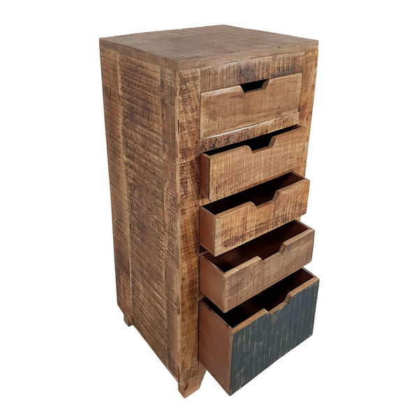 Chest of drawers - Drawer tower - Sideboard California natural mango wood - W 40 / H 92 cm