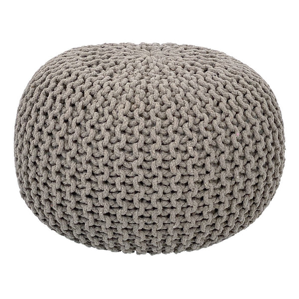 Set pouf con 3 pezzi Ø 55 cm poggiapiedi in maglia poggiapiedi cuscino da pavimento effetto maglia grossa